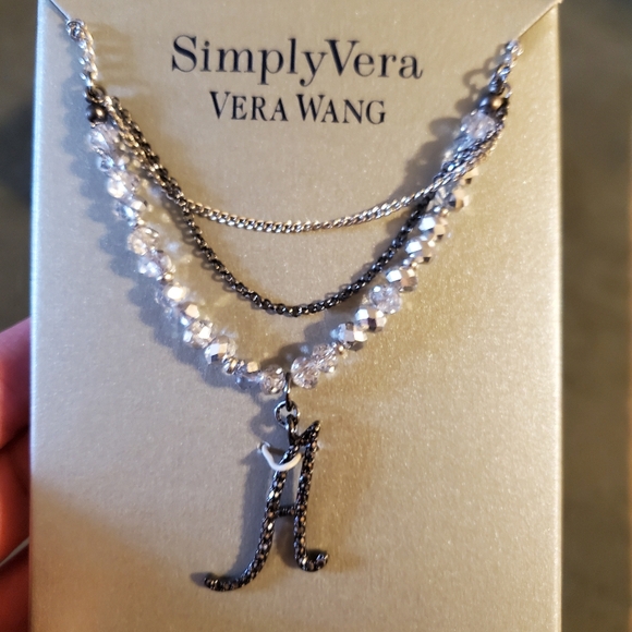 Simply Vera Vera Wang Layered "A" Necklace - Picture 10 of 15